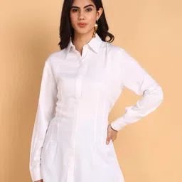 edyssa Women Regular Fit Solid Spread Collar Casual Shirt-picture-10
