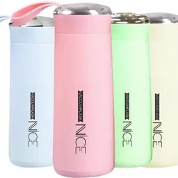 mikagigi Nice Water Bottle Bpa Free Bottle Glass Inner Liner With Plastic Shell Bottles 400 ml Water Bottle image 3