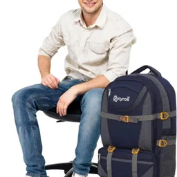 kyros Travel Backpack for Sport Camping Hiking Trekking Bag Rucksack - 60 L (BlUE) Rucksack - 60 L image 4