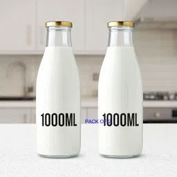 b7 creations Glass Milk Container - 1000 ml-picture-13