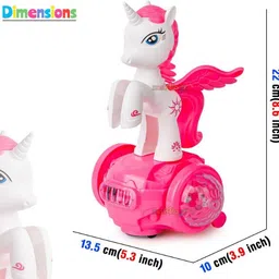 sjvj Musical Dancing Toys for Kids 360 Degree Rotating Bump N Go Unicorn Light&Sound image 3