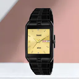 hmt alex HMTS Day & Date Series Original Black Plating Quartz Metal Wrist Watch Analog Watch - For Men Day & Date Functioning Black Plated Chain Watch Analog Watch - For Men-picture-20