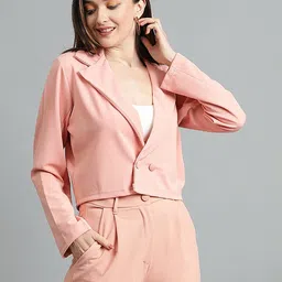 kotty Women Solid Single Breasted Casual Blazer image 2