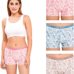 cymrite Pack of 3 Women Boy Short Multicolor Panty-picture-10