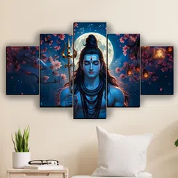Eye Catching Shiva Digital Decor Set (30x18 inches) Digital Reprint 18 inch x 30 inch Painting-image-10