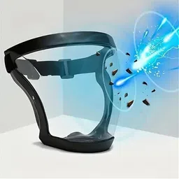 axleton Face Shield Upgraded Impact & Wind Resistant Cycling Transparent Protection Mask Face Shield Cycling helmet Mask Transparent Protection for Outdoor & Blowtorch Safety Goggle image 2