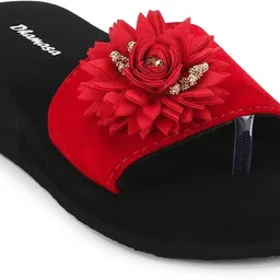 Dhamasa Fashion ladies slipper with beautyful and stylish flower Women Slides image 4