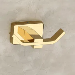 EVANEX Aroma Wall Mounted Double Robe Hook Towel Hanger (Gold) 3.66 inch 2 Bar Towel Rod image 2