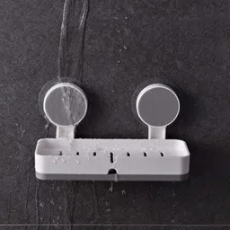 bk 10 import & export Self Adhesive Wall Mounted Double Soap Holder with Drain Tray Kitchen, Bathroom image 5