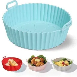 AirLryer Liners Reusable Non-Stick Silicone with Ear Handles Easy use Air Fryer Airfryer Tray-image-27