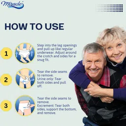 miracle Pants Style | Upto 10 hours Protection | Unisex | Waist Size (40"-56") Adult Diapers - L image 4