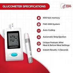 rgb GLUCOBUDDY Glucometer with 25 Strips Glucometer-picture-18