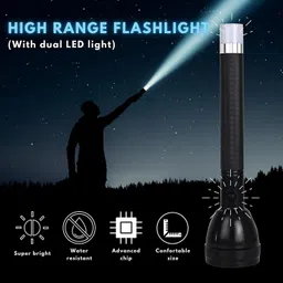 ot super 1 Km Lithium Long Range Led Light & Dual Battery Torch image 4