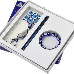 submarine 1572 Evil Eye Gift Combo - Bracelet + Keychain + Ball Pen Gift Set image 4