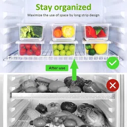 shreejee Plastic Freezer Storage Containers for Fish, Meat, Vegetables, Fruits x4.24 Storage Basket image 2