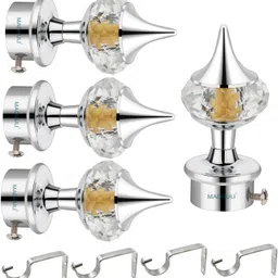 madhuli Silver Rod Rail Bracket, Curtain Knobs, Curtain Rods, Curtain Hooks Metal-picture-16