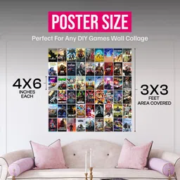 faztroo Top Video Games Mini Posters (54 Set – 4x6 Inches) | Ultimate Gamer Wall Art | High-Quality Retro & Modern Gaming Prints | Featuring Best-Selling & Iconic Video Games | Must-Have for Game Lovers Fine Art Print image 3