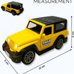 kidzfun Metal Thar Car Pull Back Thar Toy Car Die-cast Model Thar - PACK OF 1 image 4