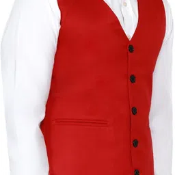 jihuzur Solid Men Waistcoat image 3