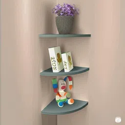 martemporium Corner Wall Rack Shelf for Home Decor & Storage – Space Saving Floating Shelf MDF (Medium Density Fiber) Wall Shelf image 2