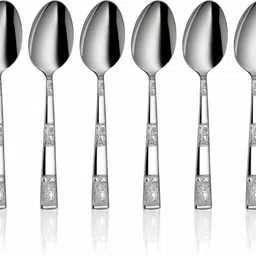 shri & sam Lotus Desert Spoon Stainless Steel Cutlery Set-picture-10