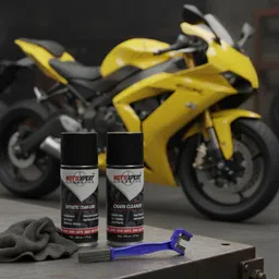 motoxpert Synthetic Chain Lube and Chain Cleaner Spray with brush for bike Chain Oil image 2