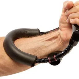 gymisa Height Increase Stainless Steel Pull Up Bar Wooden Gripper Wrist Exerciser Fitness Accessory Kit Kit image 3