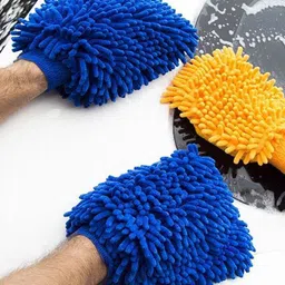 naba Microfiber Single sided hand glove Duster For Car,Bike,Home,Office Wet and Dry Duster image 3