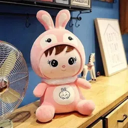 tinytotem Soft Plush Bunny Rabbit Doll – Pink Teddy Toy Gift for Kids & Adults - 30 cm image 1