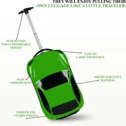 polo class Small Cabin Suitcase (18 inch) 4 Wheels - rideon bag light green - Green image 5