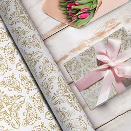 kosy Golden Print Gift Wrapping Paper Sheet | 75*50cm Pack of 10 Pcs | Best for Birthday, Home Decor & Gifts Packing. Paper Gift Wrapper image 5