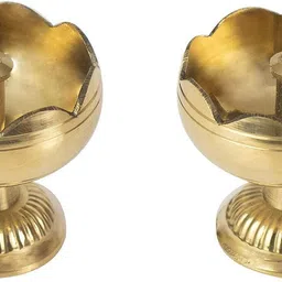 1.75 Inch Tomato Brass for Puja Brass (Pack of 2) Table Diya-image-39