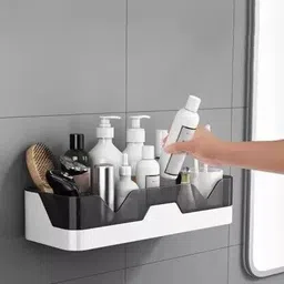 zenzone Self Adhesive Kitchen and Bathroom Wall Organizer Plastic Wall Shelf Plastic Wall Shelf-picture-14