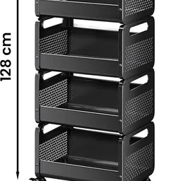 bladesmith Fruits/Vegetables Kitchen Rack Kitchen Vegetable Storage 4 Tier Plastic image 2