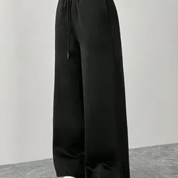 fashionfizzzzz Women Solid Black Track Pants-picture-36