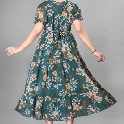 bhadani Women Maxi Multicolor Full Length Dress image 2