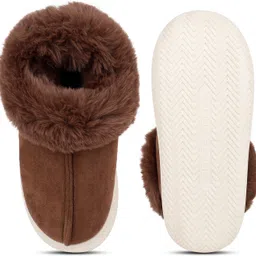 cassiey Comfortable Indoor/Outdoor Winter Snow Boot Girls Winter Fur Shoes- Brown Boots For Women image 3