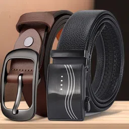 provogue Men Formal, Casual, Party, Evening Brown Genuine Leather Belt-picture-32