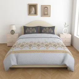 skihomes Cotton King Flat 144 TC Solid Bedsheet-picture-22