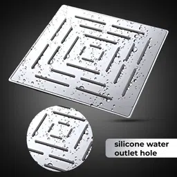 homemates Head Shower Ultra Slim Stainless Steel 8 Inch x 8 Inch Square Rain Shower Handheld image 4