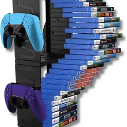 Crysendo Game Storage Stand For Son-y PlayStation 5/4, Nintendo Switch, Xbox One/360/S/X Gaming Accessory Kit-image-66
