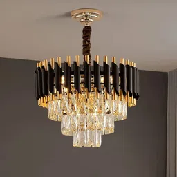 baslash 400 MM Black Mamba Round Chandelier For Living Room Bed Room Chandelier Ceiling Lamp-picture-32