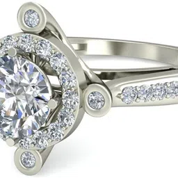 avsar AVR863WB 14kt Cubic Zirconia White Gold ring image 5