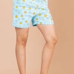 powermerc Printed Women Blue Regular Shorts-picture-28