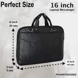 pramadda pure luxury Men Brown Messenger Bag - Extra Spacious image 5