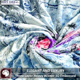 monte carlo Floral Double Mink Blanket for Heavy Winter image 1