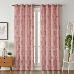 drape and decor 243.84 cm (8 ft) Shower Velvet Room Darkening Curtain (Pack Of 2) image 2