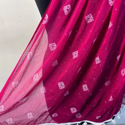 nayerang Chiffon Printed Pink Women Dupatta image 5