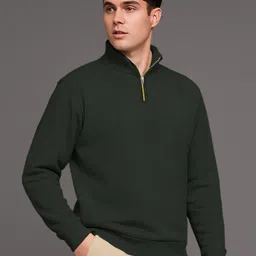 tripr Men Night Suit Set Dark Green, Beige Solid image 4