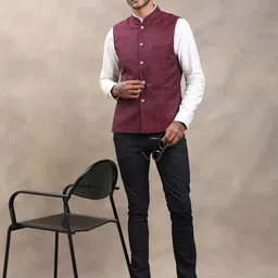 turtle Self Design Men Waistcoat image 4